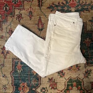 NYDJ Aubrey Crop Slim
Straight Leg White Jeans SZ 8